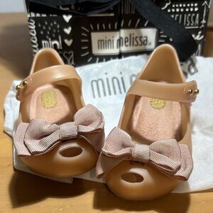 Mini Melissa Kids' nude Bow Dress Shoes